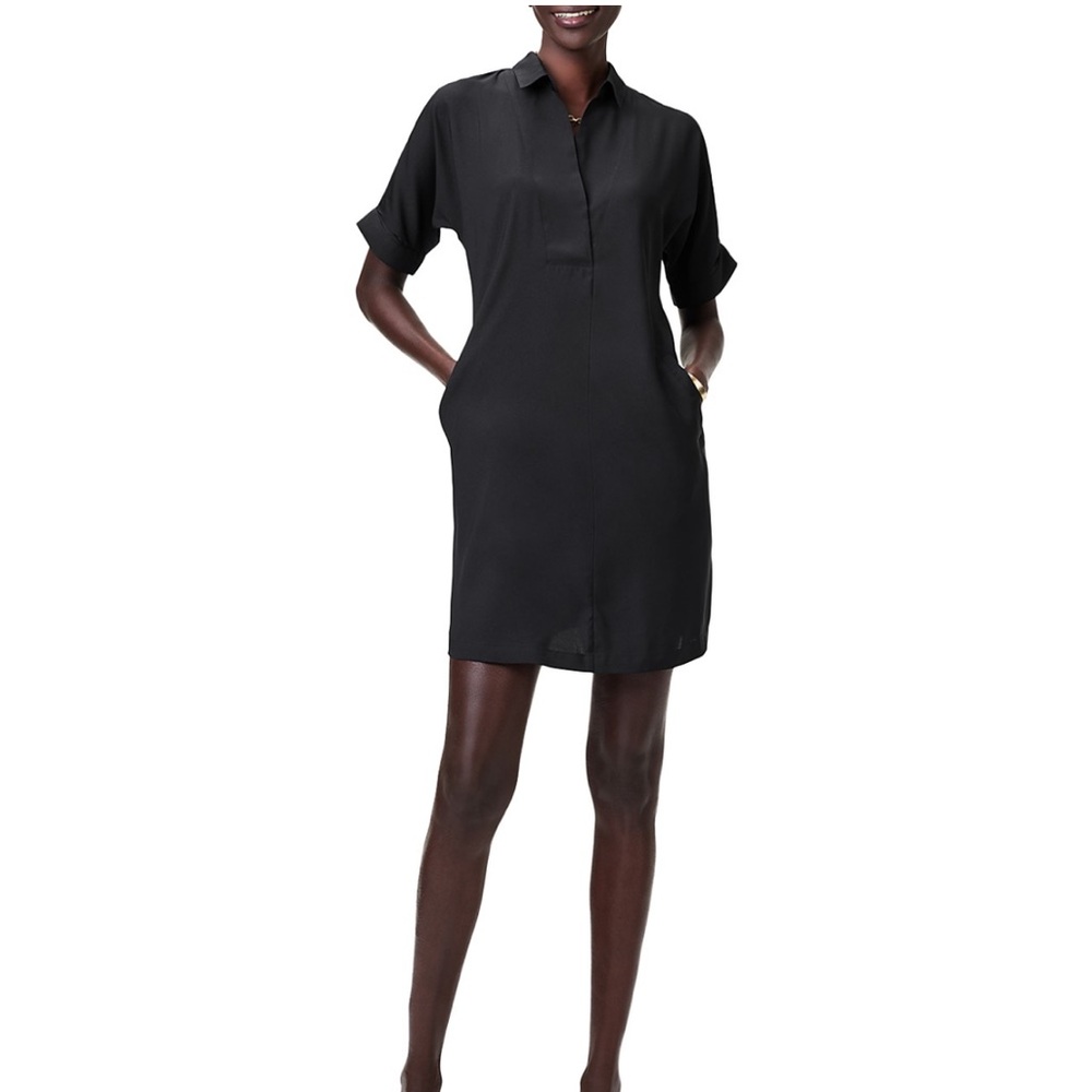 NIC+ZOE Polished Billow Dress in Black Onyx